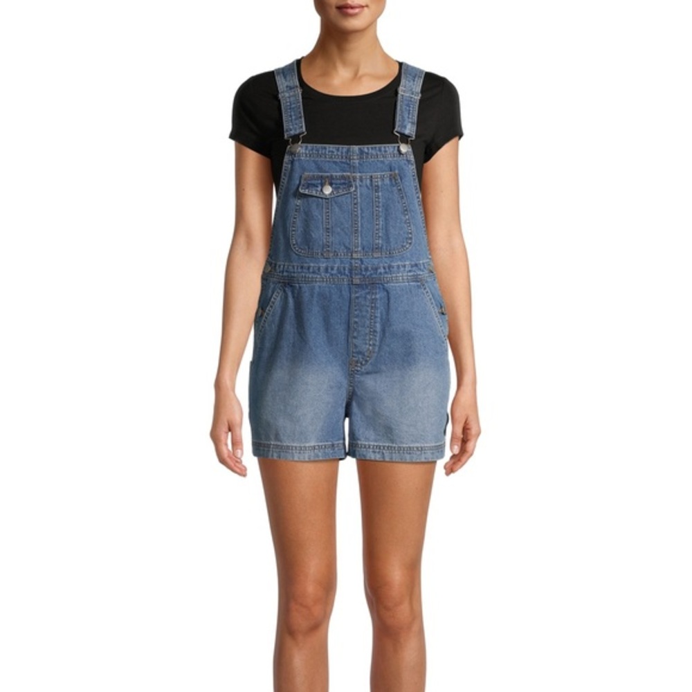 No Boundaries Denim Shorts Overalls